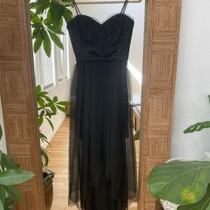 Strapless Max and Cleo Kathy Dress Black Tulle and Sequin